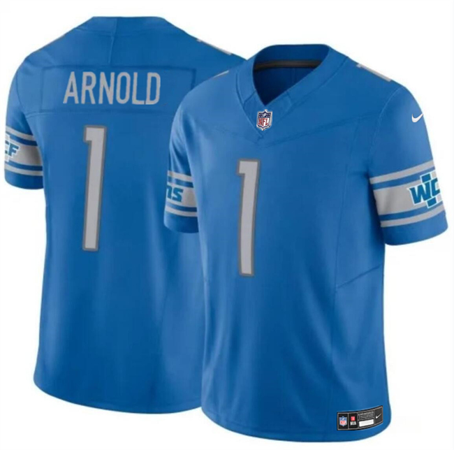Youth Detroit Lions #1 Terrion Arnold Blue 2024 Draft F.U.S.E. Vapor Untouchable Limited Football Stitched Jersey